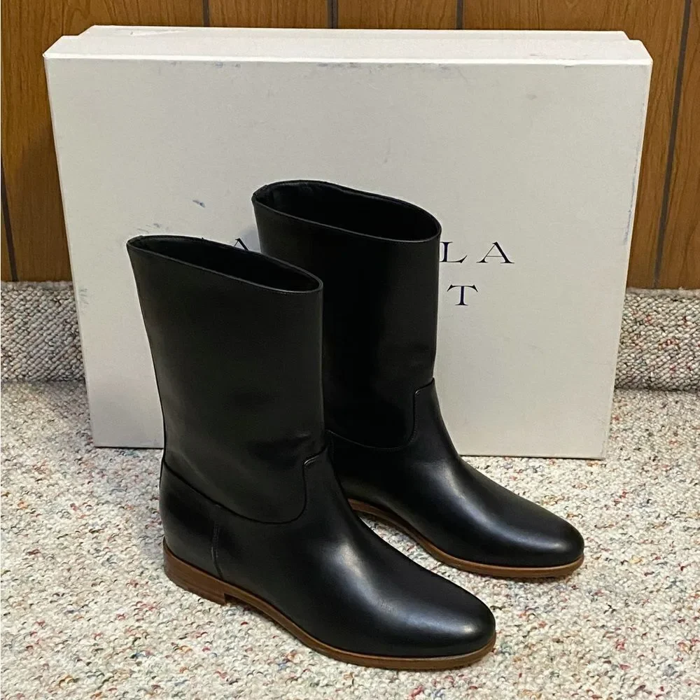 Gabriela Hearst Tina Leather Flat Boots size 36